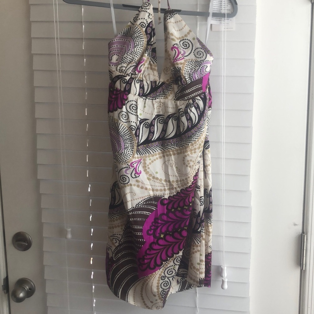 SOLD- Alice and Trixie silk halter dress